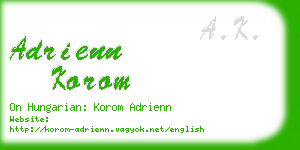 adrienn korom business card